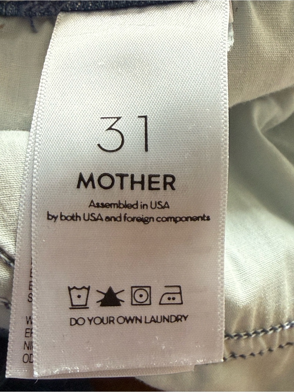 MOTHER Blue Frayed Hem Wide-Leg Jeans - Picture 8 of 10